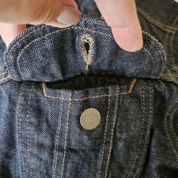 Sisley jean jacket size M denim blue button front trucker style Italy - Picture 4 of 11